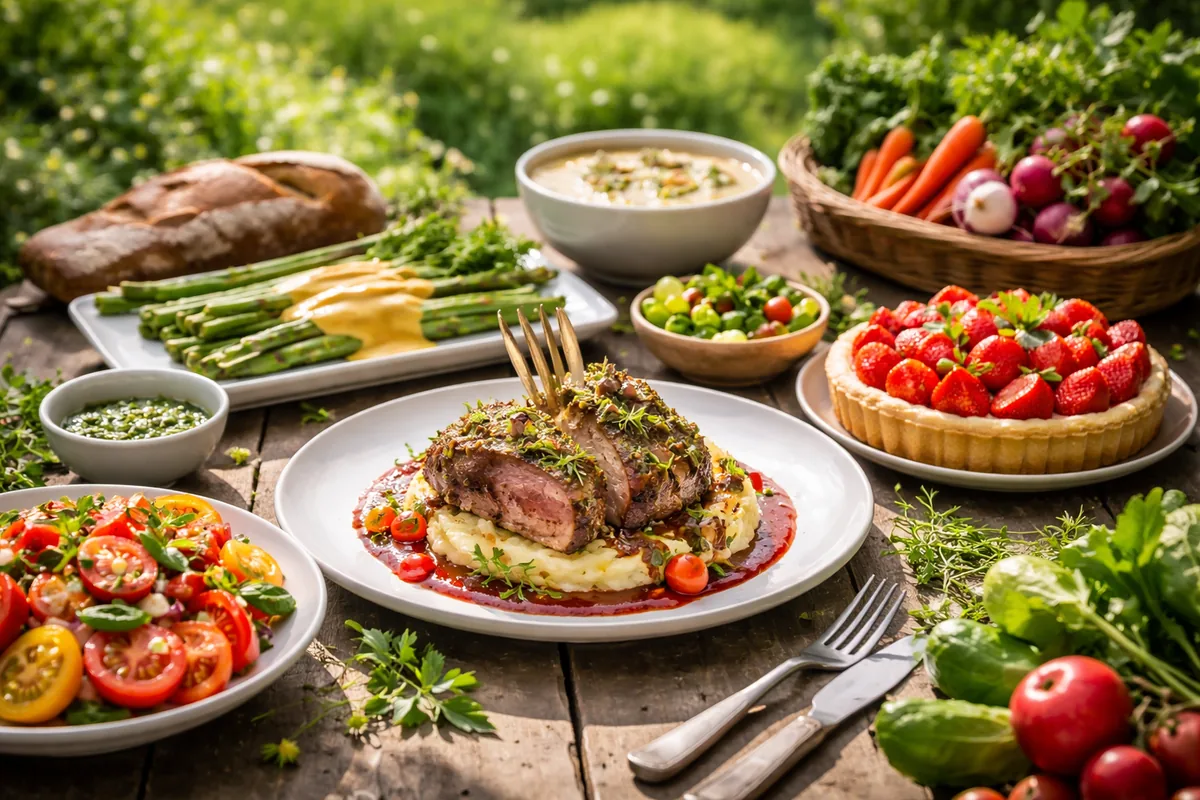 Comment réaliser un menu gastronomique avec des recettes traditionnelles et des produits du jardin